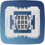 Adaptador para interruptor de luz Gira nueva generación eQ-3 Homematic IP — pulsadores, inalámbrico, blanco plástico, 55×21×51 mm