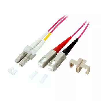 Cable de fibra óptica EFB Elektronik LC-SC 50/125µ InfiniBand 0,5 m rosa