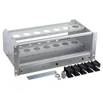 Subrack EFB Elektronik 53711.1 — carcasa de aluminio/termoplástico, 483×295×178 mm, gris