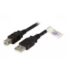 Cable de datos USB 2.0 EFB Elektronik K5256SW.1,5 — USB A a USB B, 1,5 m, negro