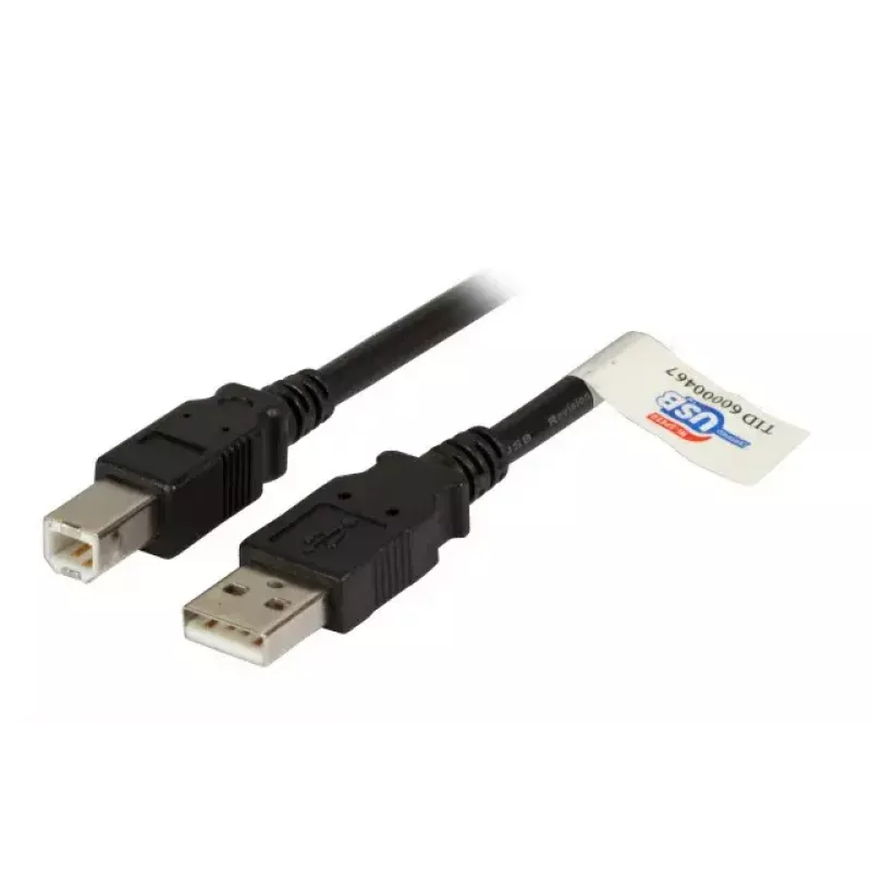 Cable de datos USB 2.0 EFB Elektronik K5256SW.1,5 — USB A a USB B, 1,5 m, negro