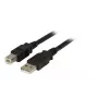 Cable de datos USB 2.0 EFB Elektronik K5256SW.1,5 — USB A a USB B, 1,5 m, negro