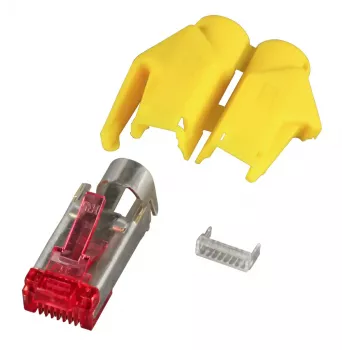 Conector RJ-45 Hirose H7641.5-100, amarillo/rojo, 100 uds.