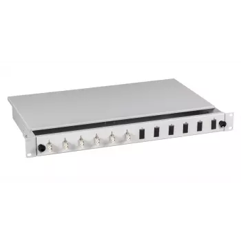 Panel de parcheo EFB Elektronik BA71921.12 — fibra óptica LC, 0U, gris, 483×44,5×244 mm