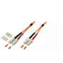Cable de fibra óptica EFB Elektronik O6413.25 — OM2 50µm, SC–SC, 25 m, dúplex completo, naranja