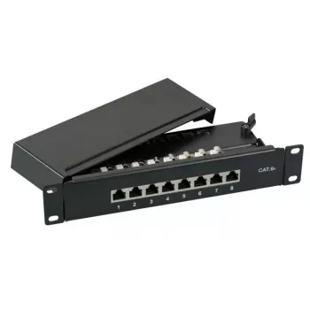 Patch panel EFB Elektronik 37737SW.8 RJ-45 10000 Mbit/s negro 1U