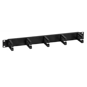 Panel de gestión de cables EFB Elektronik 699992TS, 19 pulgadas (48,3 cm), 482,6 × 44,5 mm, plástico negro