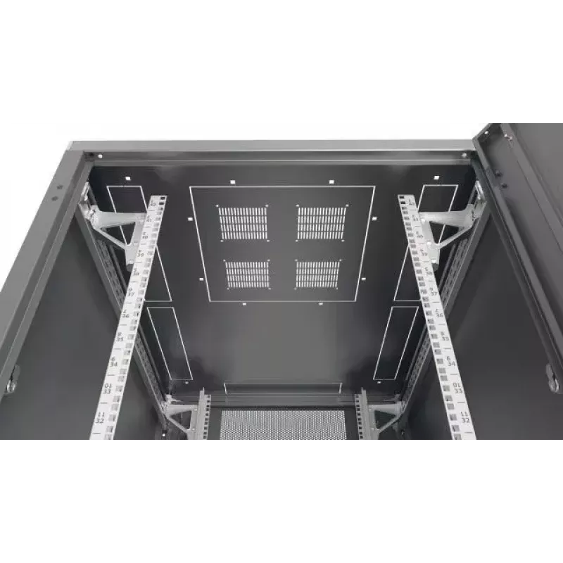 EFB Elektronik PRO 42U 19" Armario para servidores, 800x1000 mm, puerta delantera y trasera perforada, gris claro RAL 7035