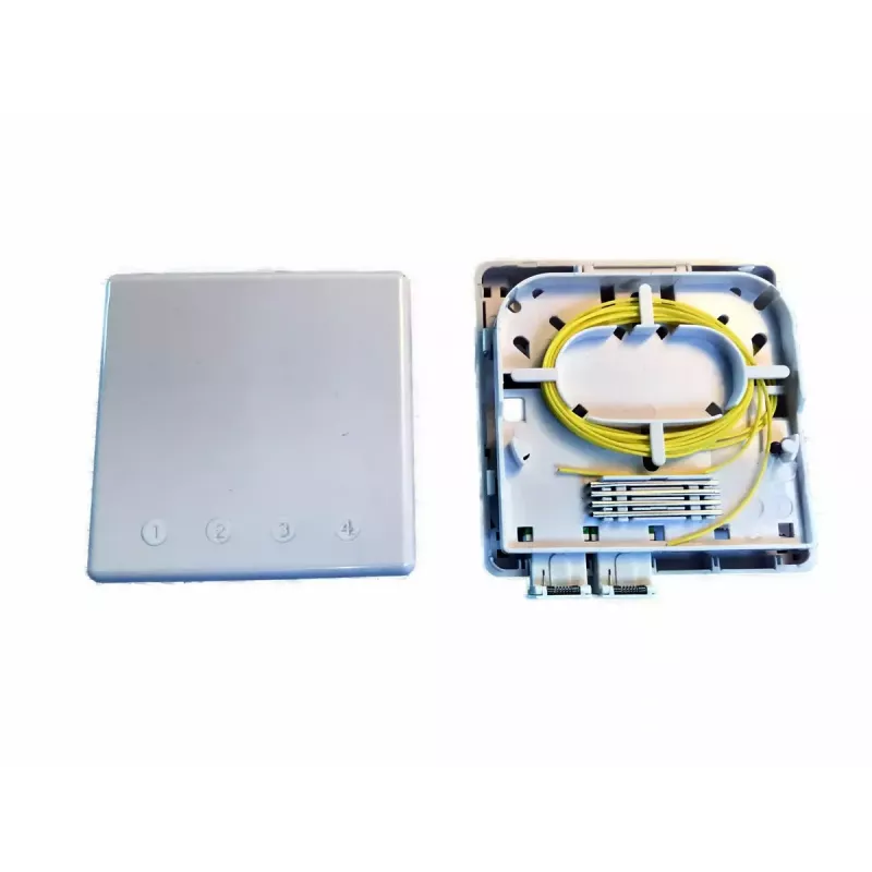 Caja de conexión de red EFB Elektronik FTTH-BOX-IN-6, carcasa de plástico, 80×80×28 mm, blanca