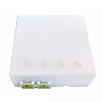 Caja de conexión de red EFB Elektronik FTTH-BOX-IN-6, carcasa de plástico, 80×80×28 mm, blanca