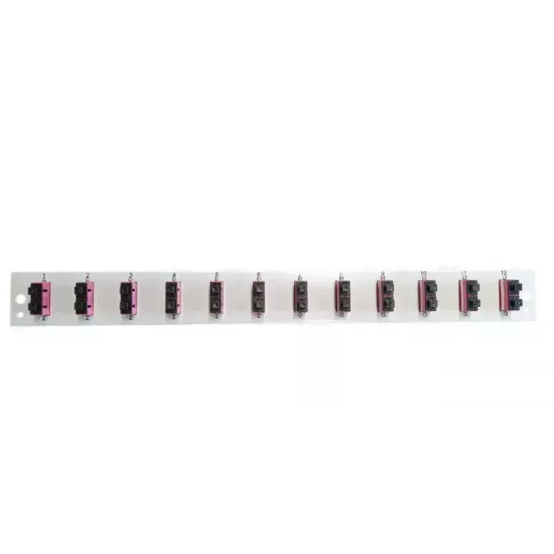 Accesorio para panel de parcheo EFB Elektronik SB-FP-12SC-D-V-OM3 — montaje en rack 1U, 12 SC, gris, 432×13×43,5 mm