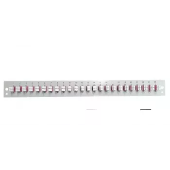 EFB Elektronik SB-FP-24SC-S-OM3 Panel frontal con 24 acopladores LC dúplex OM3, gris, 1U