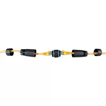 Adaptador RJ45 Cat.6 IP68 EFB Elektronik modelo IP68DFKRJ45WP – conector Ethernet estanco