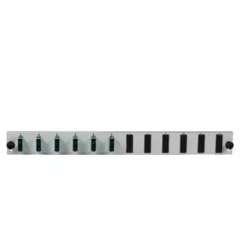 Accesorio para patch panel EFB Elektronik SB-FP-6SC-D-V-OM3, montaje en rack 1U, 432×13×43,5 mm, gris