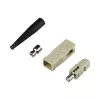 Conector de fibra óptica SC macho EFB Elektronik 53206.21 – conector SC simplex, beige/negro