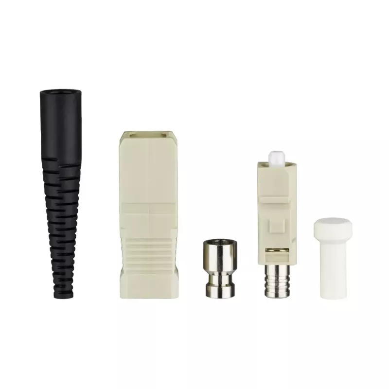 Conector de fibra óptica SC macho EFB Elektronik 53206.21 – conector SC simplex, beige/negro