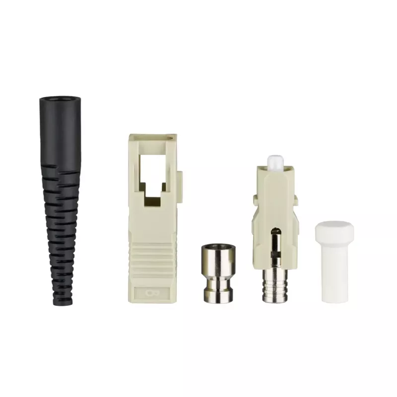 Conector de fibra óptica SC macho EFB Elektronik 53206.21 – conector SC simplex, beige/negro