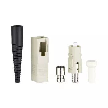 Conector de fibra óptica SC macho EFB Elektronik 53206.21 – conector SC simplex, beige/negro