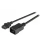 Cable de alimentación EFB Elektronik EK531.3V2, 3 m, conector hembra C20 a conector hembra C13, 250 V, 10 A, negro