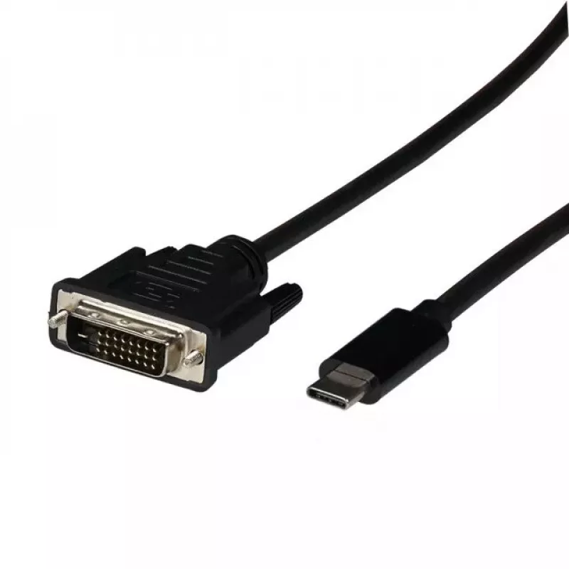 EFB Elektronik EBUSBC-DVIK.2 Adaptador de cable de vídeo 2 m USB Type-C DVI-D negro