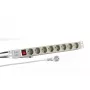 Regleta de distribución EFB Elektronik EK631DE.2GR — cable de 2 m, 8 tomas CEE AC, interior, gris
