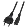 Cable de alimentación EFB Elektronik Euro‑C7, acodado 180°, negro, 5 m, 2×0,75 mm²