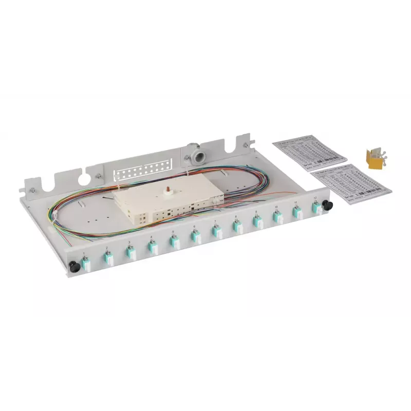 Patch panel EFB Elektronik BA71901L12OM3 1U LC OM3 gris