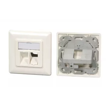 Marco para tomas EFB Elektronik ET-25085V3 2 x RJ-45 blanco