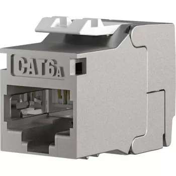 EFB Elektronik RJ45 Keystone Slimline/Shortbody Cat.6A, apantallado, 29,2 mm, montaje sin herramientas