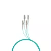 Cable de fibra óptica EFB Elektronik O8303S10OM3 4x LC OM3 10 m aqua beige negro