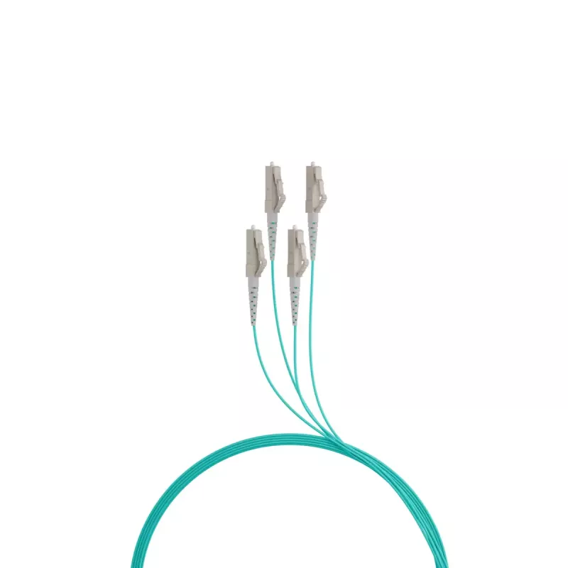 Cable de fibra óptica EFB Elektronik O8303S10OM3 4x LC OM3 10 m aqua beige negro