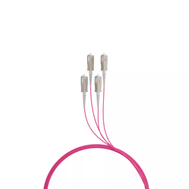 Cable de fibra óptica EFB Elektronik O8301S10OM4 4x SC OM4 10 m beige negro magenta