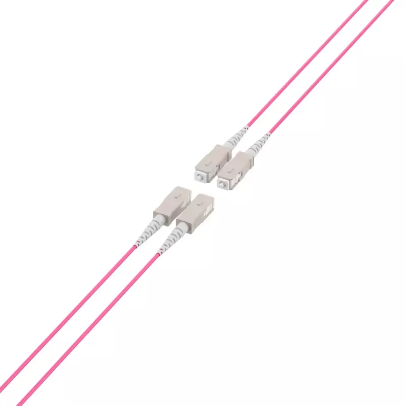 Cable de fibra óptica EFB Elektronik O8301S10OM4 4x SC OM4 10 m beige negro magenta