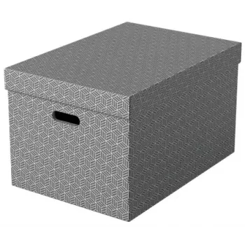 Caja de almacenamiento ESSELTE 628287 rectangular cartón gris 355×510×305 mm