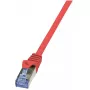 Cable de red LogiLink Cat6a S/FTP RJ-45 0,5m rojo