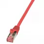 Cable de red LogiLink 0,25 m rojo RJ-45 Cat6 S/FTP