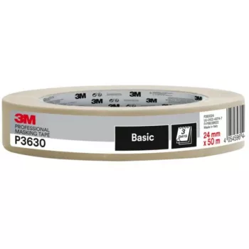 Cinta de enmascarar 3M Scotch PRO 24 mm x 50 m beige — cinta de carrocero, ancho medio, cinta de pintor para bordes limpios, protección temporal de superficies y agrupación ligera