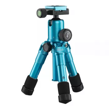 Trípode Mantona 21184 para cámaras digitales/de vídeo 3 patas azul