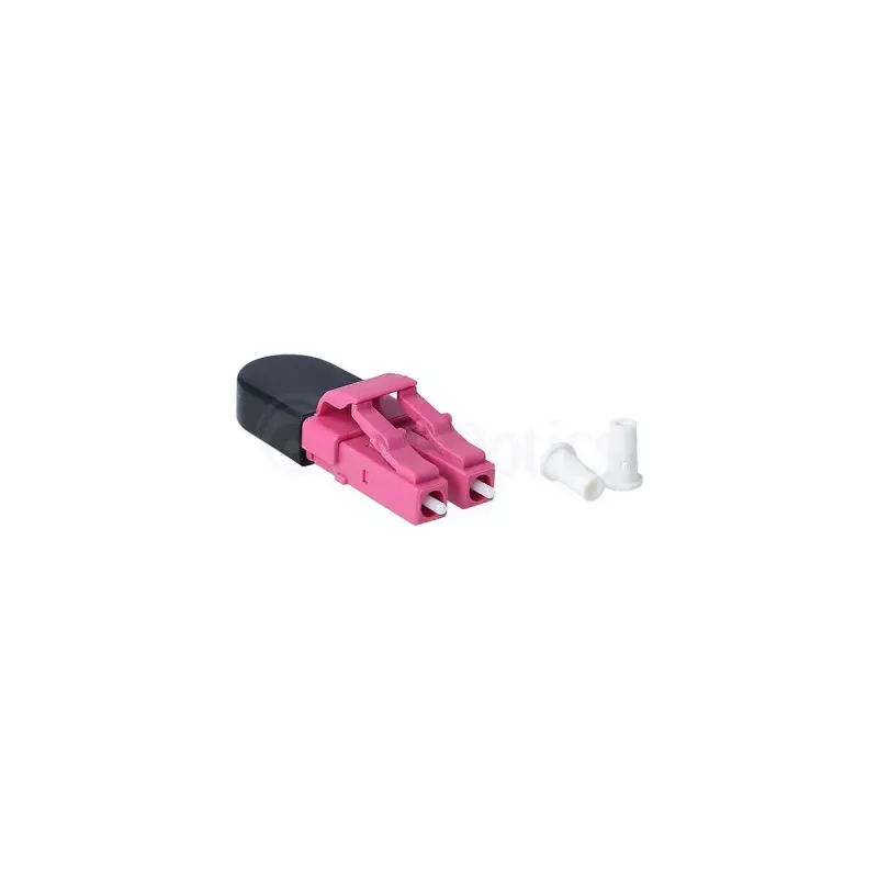 BlueOptics BOLBLCOM4 adaptador de fibra óptica LC negro rosa