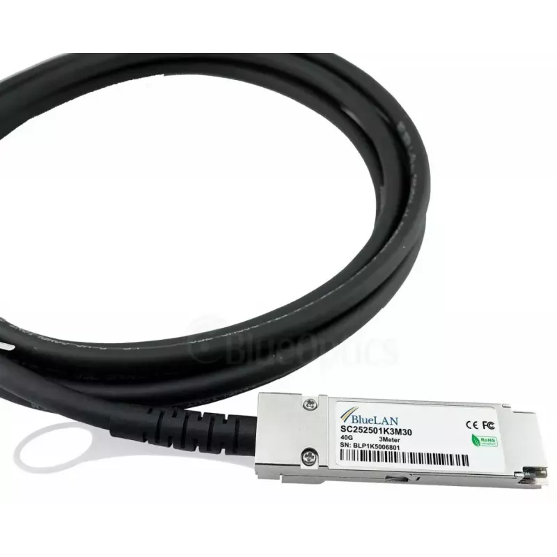 BlueOptics cable de fibra óptica InfiniBand 3 m QSFP negro