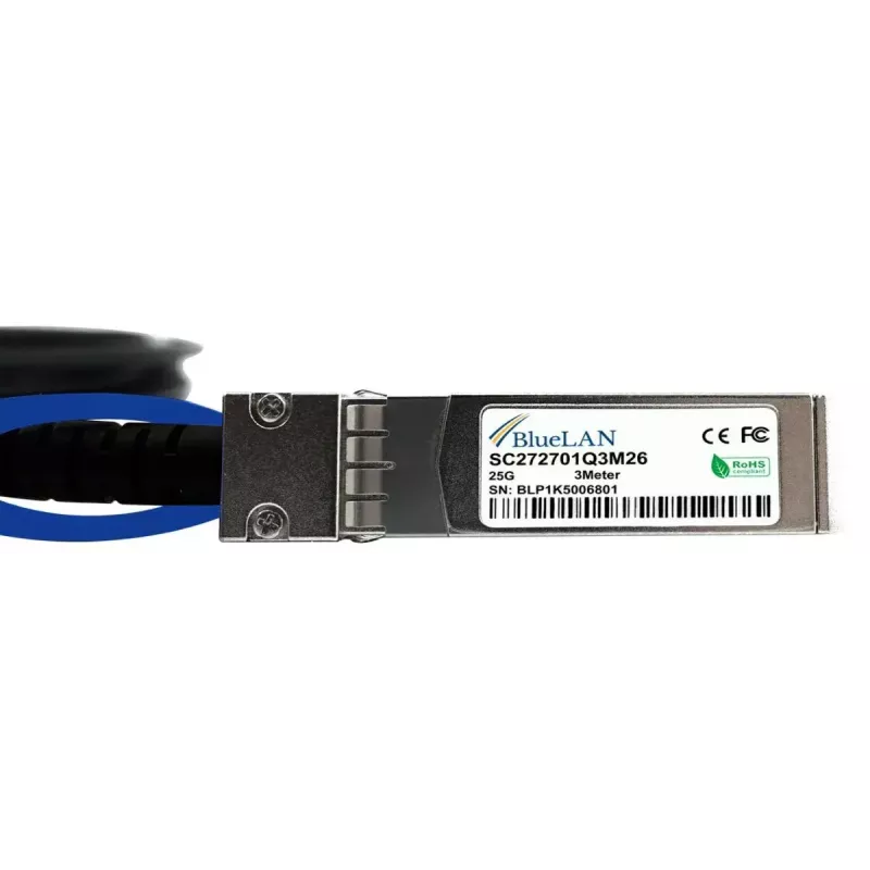 Cable de fibra óptica InfiniBand BlueOptics ET7302-DAC-0.5M-BL SFP28 0,5 m conector macho/conector macho