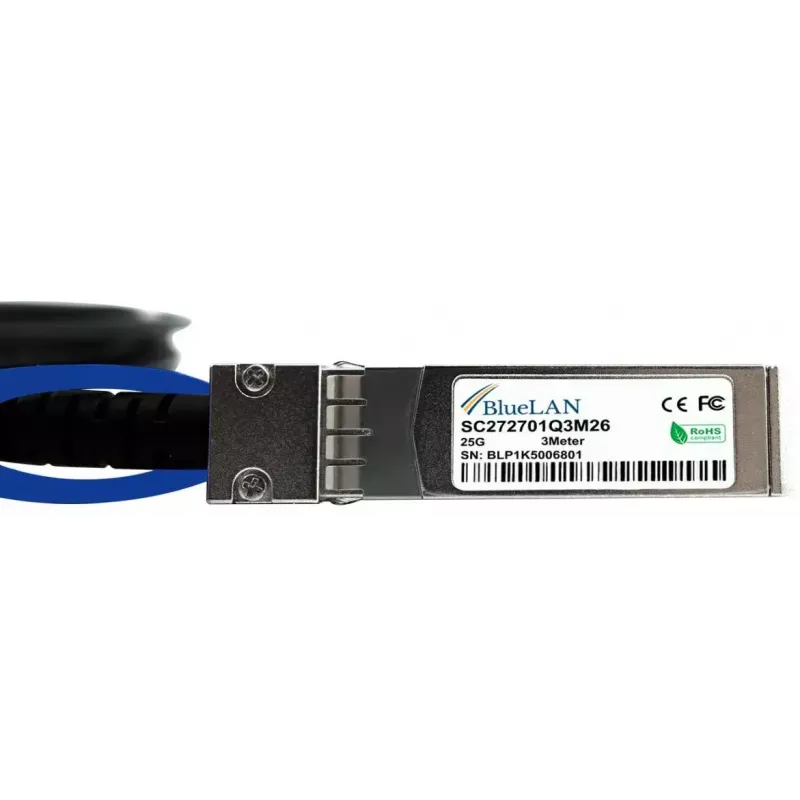 Cable de fibra óptica InfiniBand BlueOptics ET7302-DAC-1M-BL SFP28 1 m conector macho/conector macho