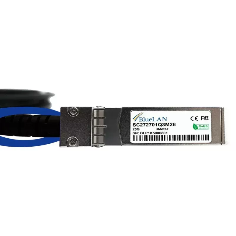 BlueOptics ET7302-DAC-3M-BL cable de fibra óptica InfiniBand SFP28 3 m conector macho/macho