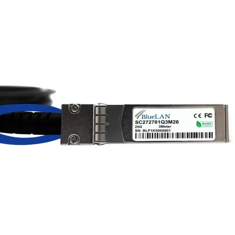 Cable de fibra óptica InfiniBand BlueOptics UACC-DAC-SFP28-3M-BL 3 m conector macho/macho