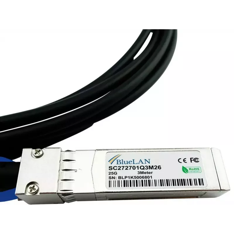 Cable de fibra óptica InfiniBand BlueOptics UACC-DAC-SFP28-1M-BL 1 m conector macho/macho