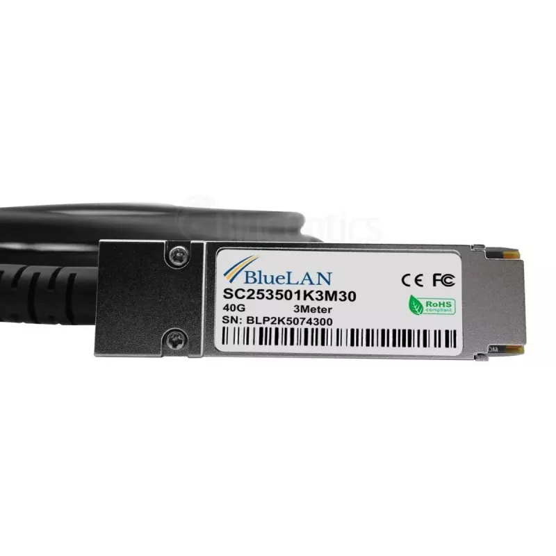 BlueOptics Q+BC0003-S+-BL cable de fibra óptica InfiniBand 3 m QSFP 4xSFP+
