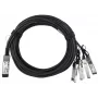 Cable de fibra óptica InfiniBand BlueOptics SFPPQSFP28-05-BL 5 m QSFP 4xSFP+