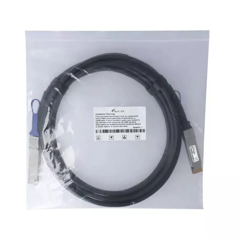Cable DAC BlueOptics DAC-Q56DD-400G-2M-BL 2 m QSFP-DD conector macho/macho