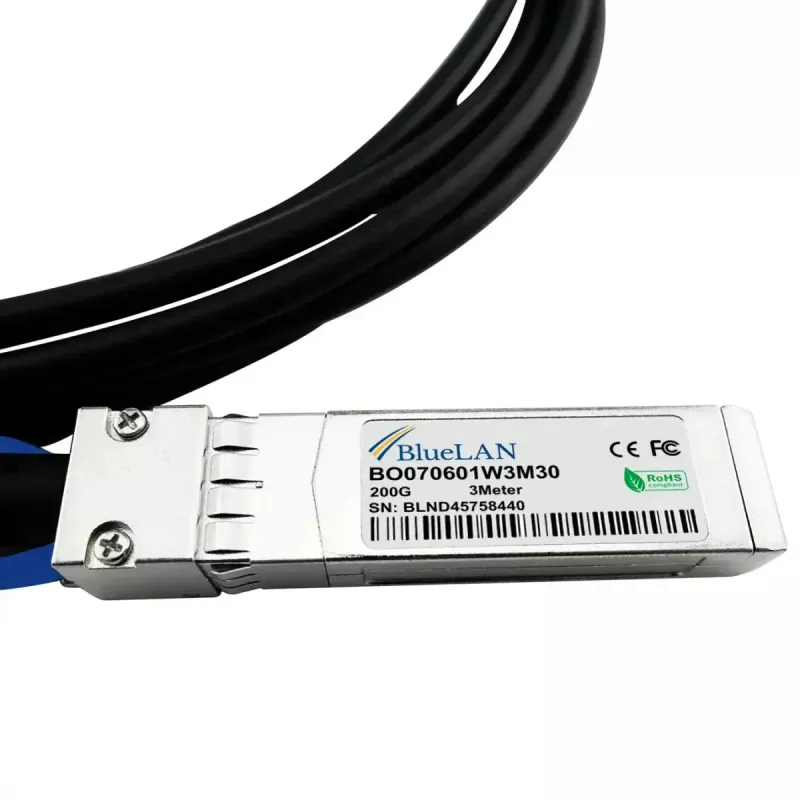 BlueOptics P06248-B21-BL Cable DAC breakout 200G QSFP56 a 4x SFP56, 1 m