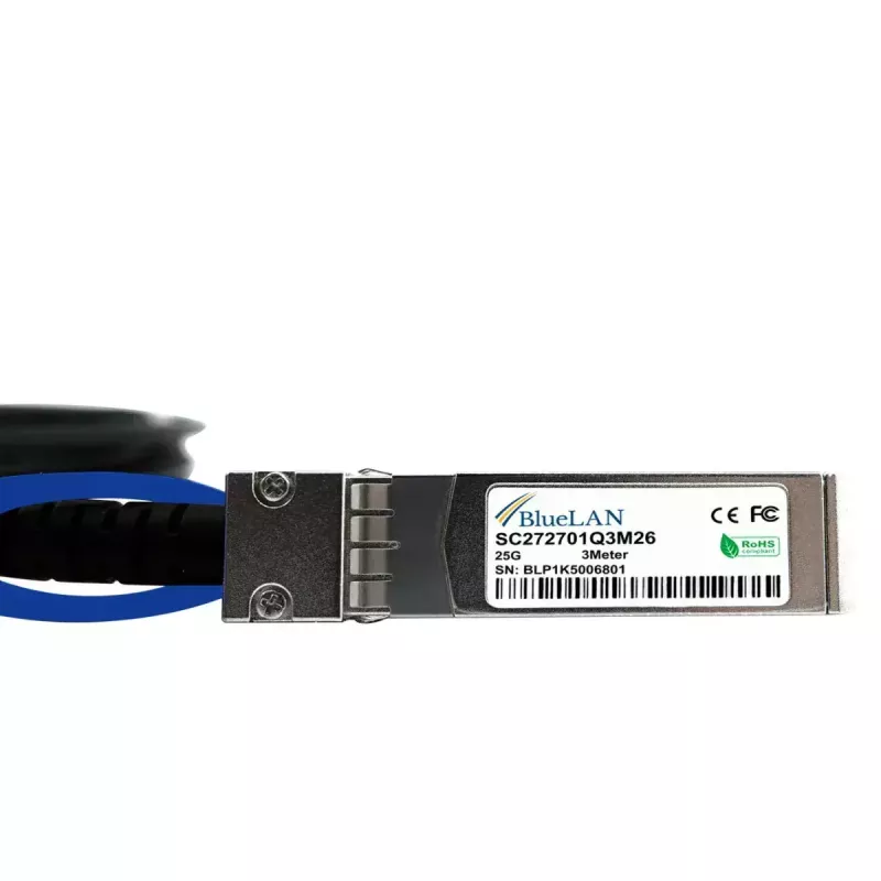 BlueOptics 25G-DACP-SFP3M-BL cable de fibra óptica InfiniBand 3 m SFP28 conector macho conector macho